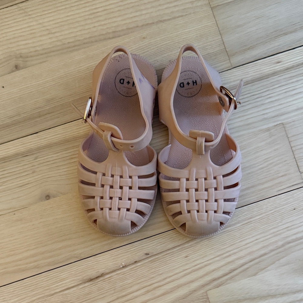 Kids Hueble & Duke Pink Jelly Sandals - Peachy Nude